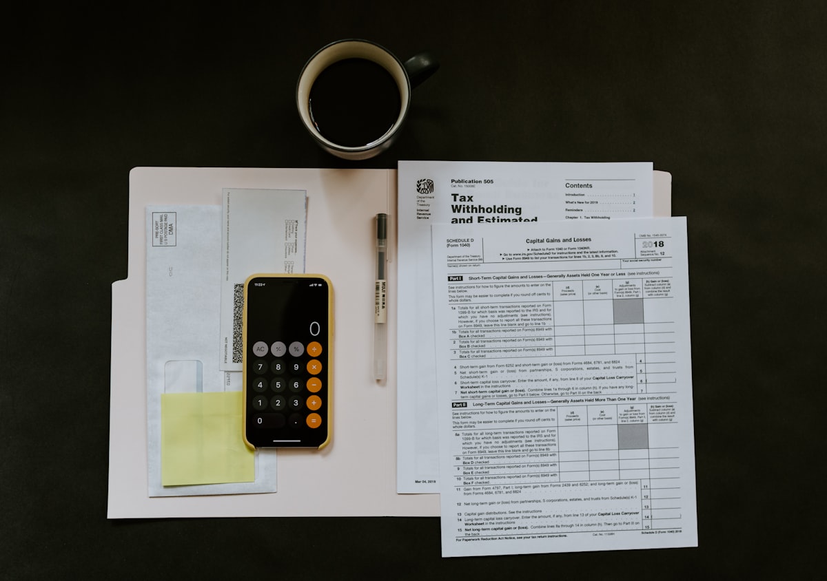 Financial documents showing different rate structures