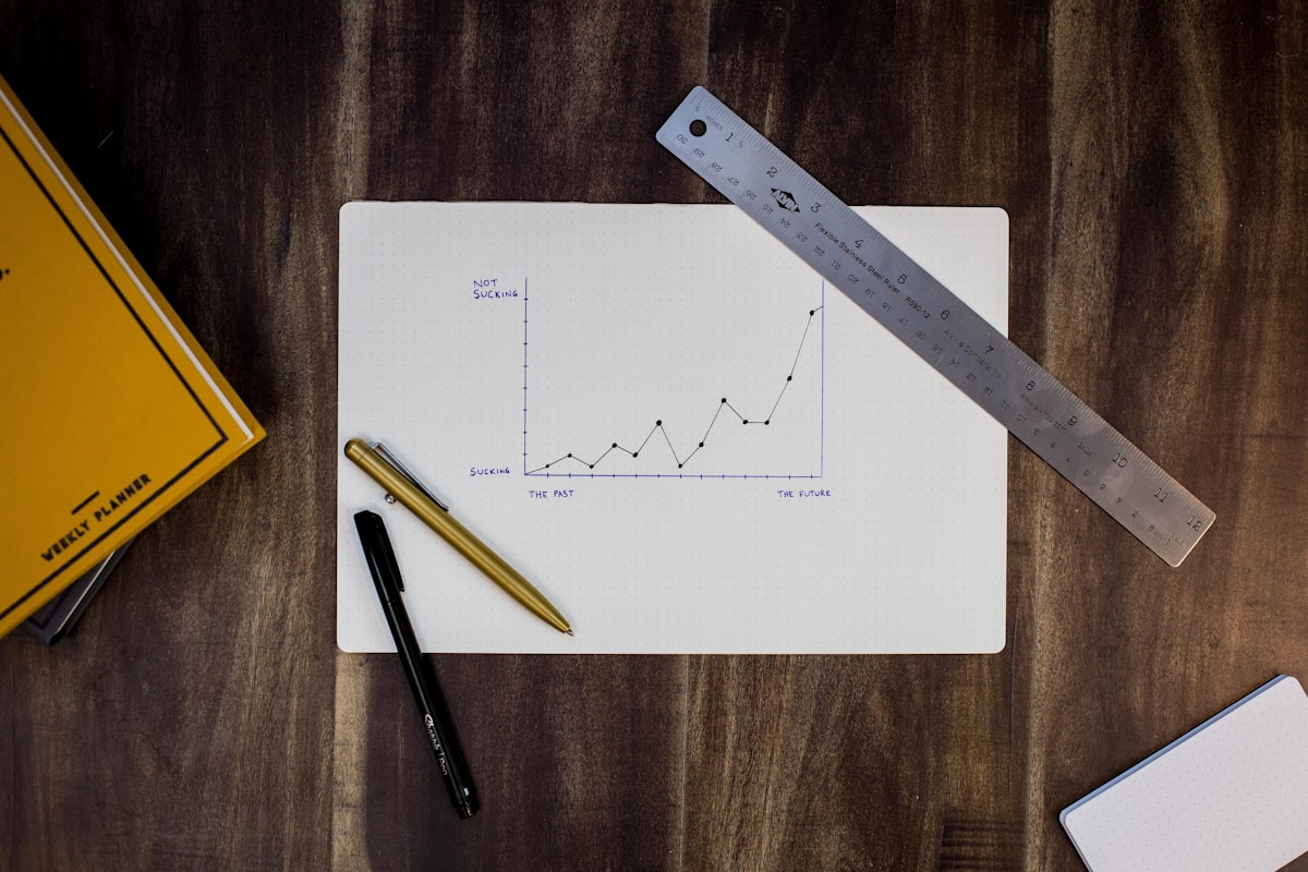 Business performance charts used to evaluate financing options