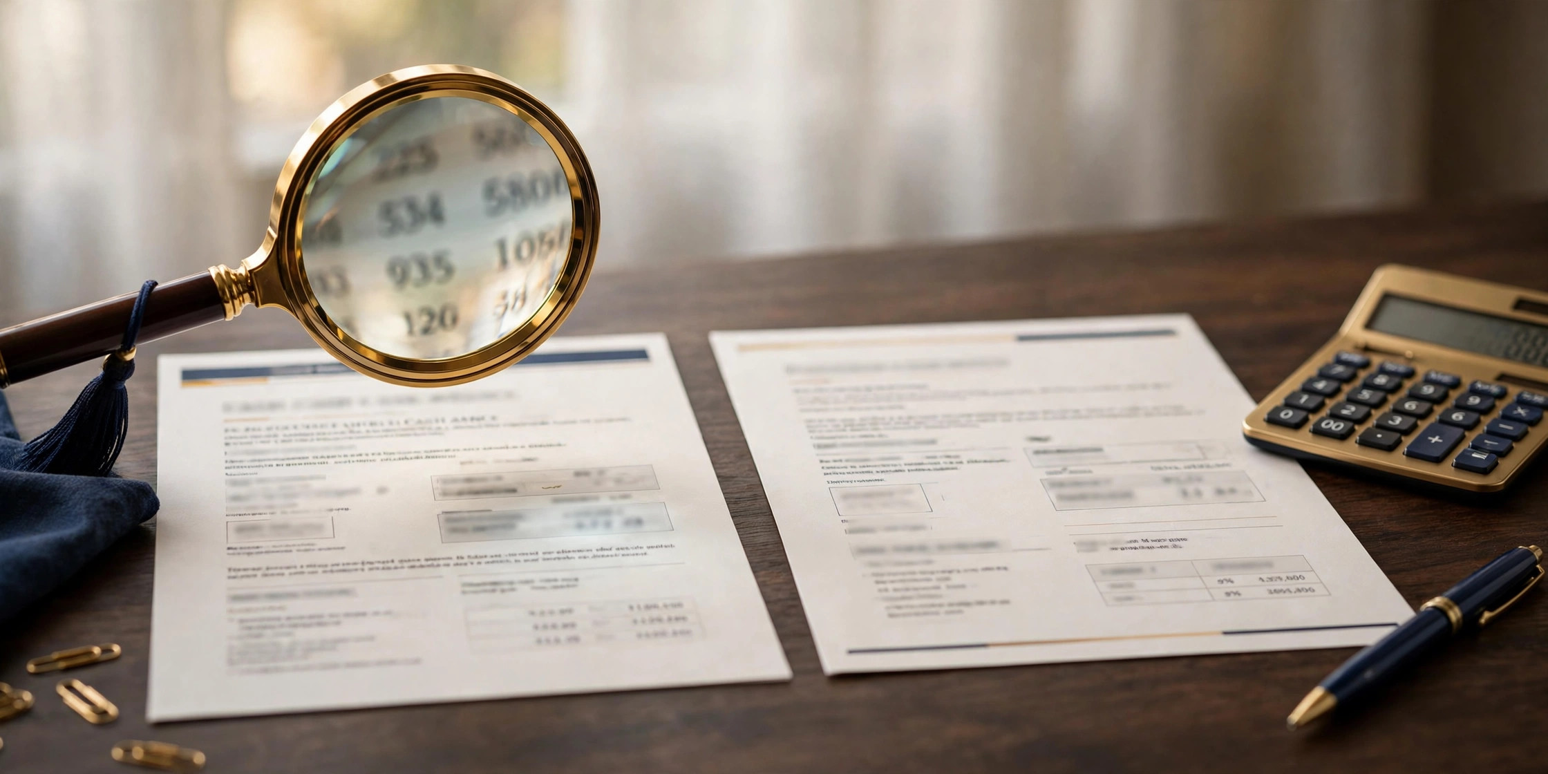 Two funding offers compared side by side under a magnifying glass